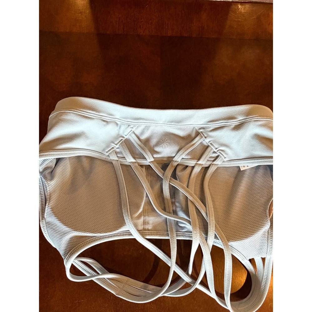 Athleta Sports Bra Women Small Blue Strappy Lattice Back Yoga Running Athleisure - Picture 9 of 12